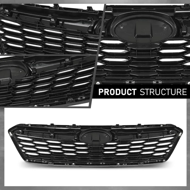 Alt view image 6 of 7 - Front Bumper Grille Grill Assembly Chrome SU1200170, SU1212105