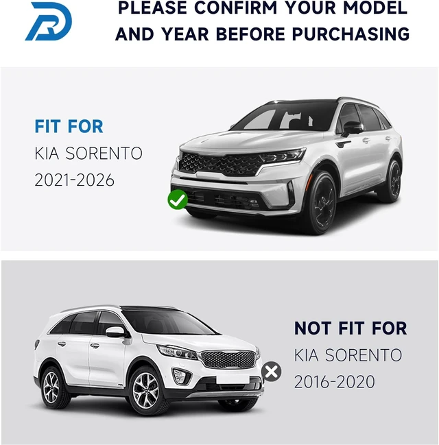 Alt view image 2 of 7 - in-Channel Rain Guards Fit for Kia Sorento 2021-2026 Window Visor Vent Deflector 4pcs