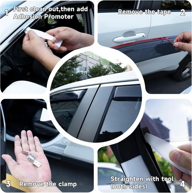 Alt view image 7 of 7 - in-Channel Rain Guards Fit for Kia Sorento 2021-2026 Window Visor Vent Deflector 4pcs