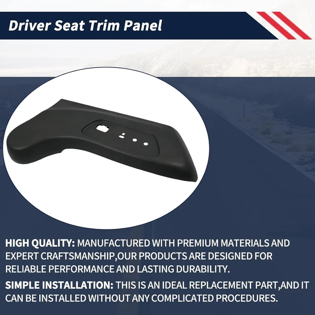 Alt view image 6 of 7 - 87380-4BB3A Driver Seat Trim Panel Compatible with Nissan Rogue 2014 2015 2016 2017 2018 2019 2020, Automatic Left Side Front Seat Outer Trim Finisher