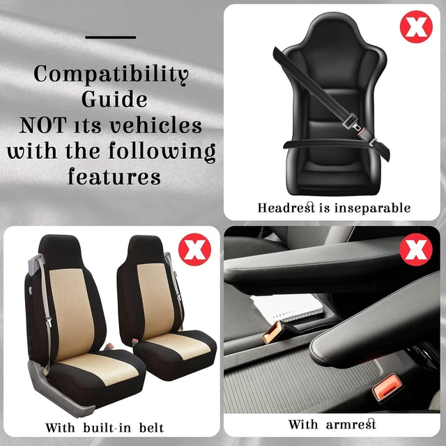 Alt view image 2 of 7 - 14 Pcs Baja Saddle Blanket Car Seat Covers Full Set, Stripe Style