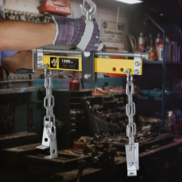 Alt view image 6 of 7 - Engine Hoist Shop Crane Engine Leveler 1500lbs