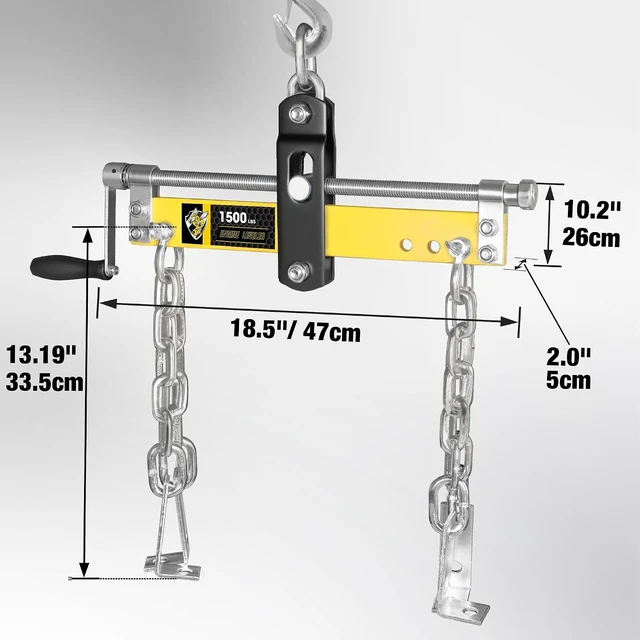 Alt view image 5 of 7 - Engine Hoist Shop Crane Engine Leveler 1500lbs