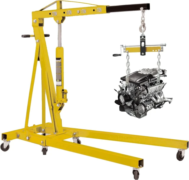 Alt view image 7 of 7 - Engine Hoist Shop Crane Engine Leveler 1500lbs