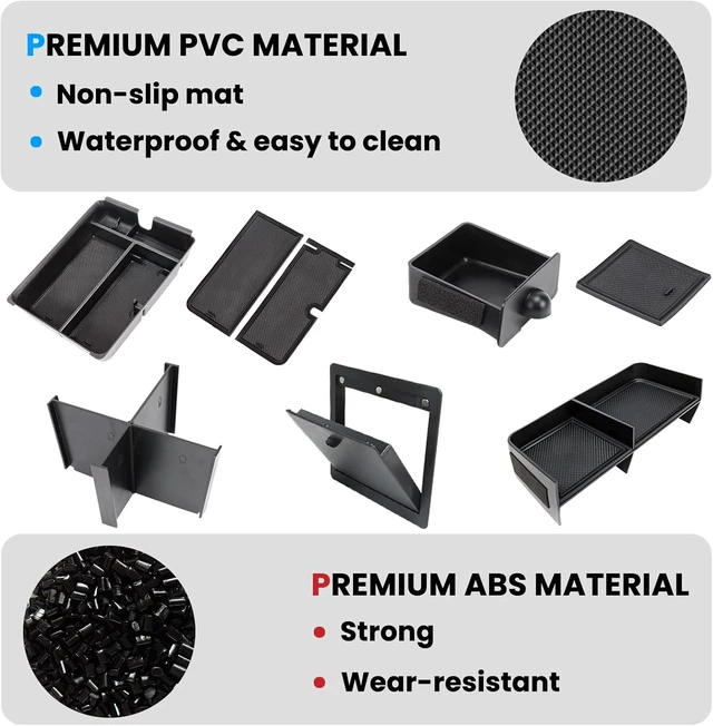 Alt view image 5 of 7 - 5PCS Center Console Organizer Compatible with 2023-2026 Honda Pilot/2026 Honda Passport Drawer Storage Tray Armrest Divider Tray &Insert Hidden Storage Box Interior Accessories