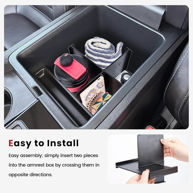Alt view image 7 of 7 - 5PCS Center Console Organizer Compatible with 2023-2026 Honda Pilot/2026 Honda Passport Drawer Storage Tray Armrest Divider Tray &Insert Hidden Storage Box Interior Accessories