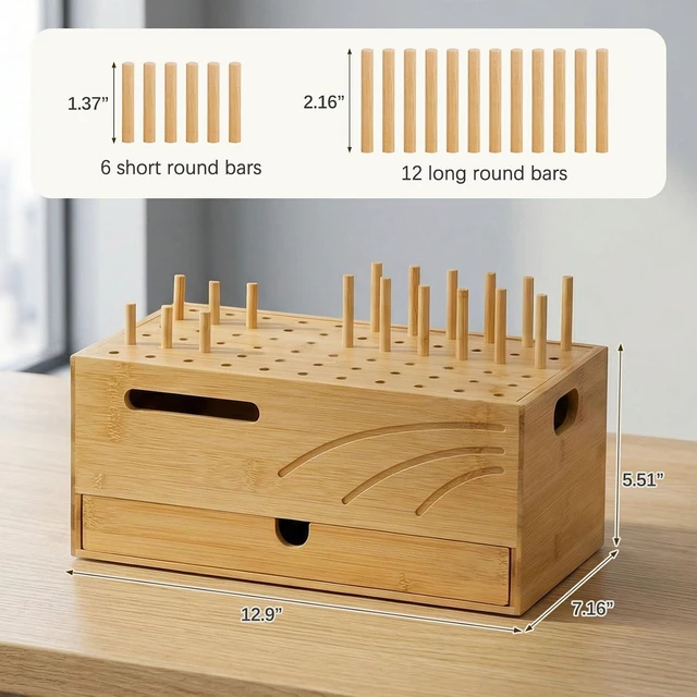 Alt view image 3 of 7 - Office Charging Station Organizer: 2 Layer Charger Holder (Natural)