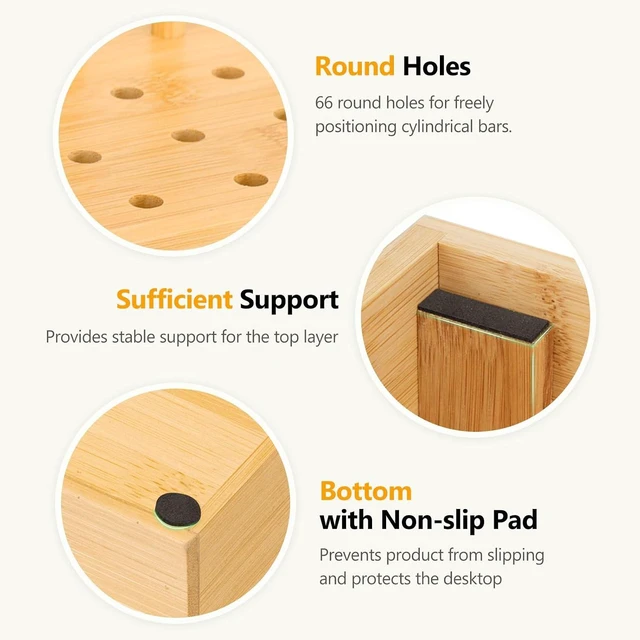 Alt view image 7 of 7 - Office Charging Station Organizer: 2 Layer Charger Holder (Natural)