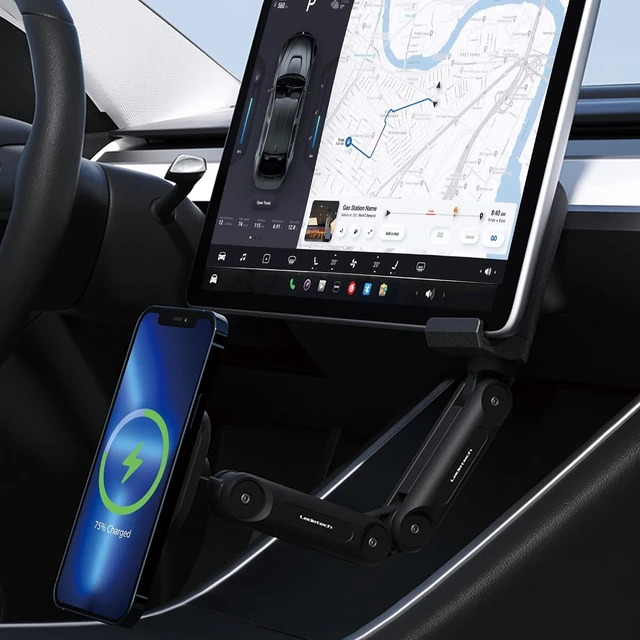 Alt view image 7 of 7 - Magnetic Wireless Car Charger Mount for 2023 Tesla Model 3/Y