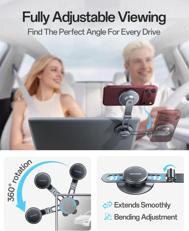 Alt view image 4 of 7 - Tesla Phone Mount with Tesla-Matched Material, Strong Magnetic Hold