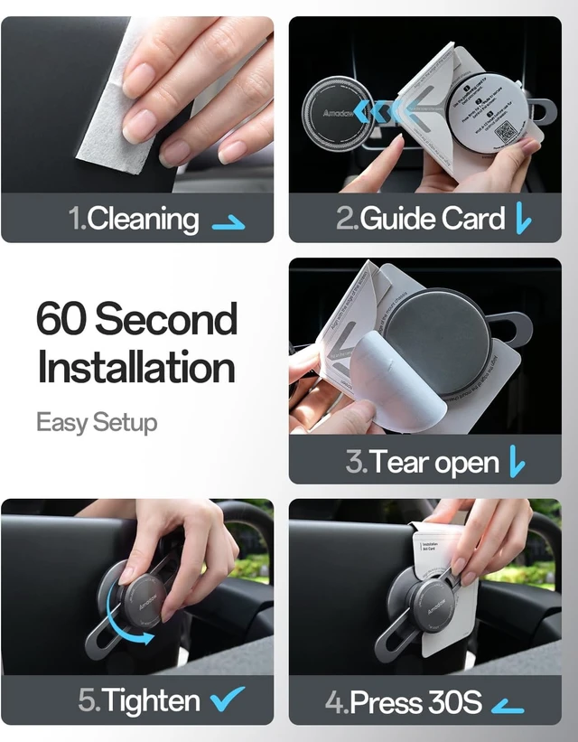 Alt view image 7 of 7 - Tesla Phone Mount with Tesla-Matched Material, Strong Magnetic Hold