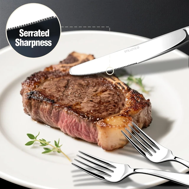 Alt view image 5 of 7 - 18/10 Silverware Set for 8, 40 Piece Stainless Steel Flatware Set Cutlery
