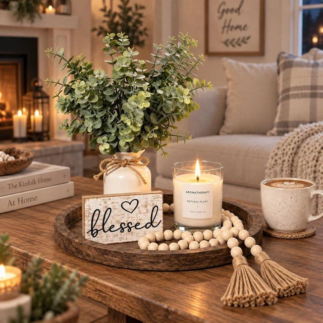 Alt view image 2 of 7 - Rustic Modern Farmhouse Decor Set of 6 for Your Living Room