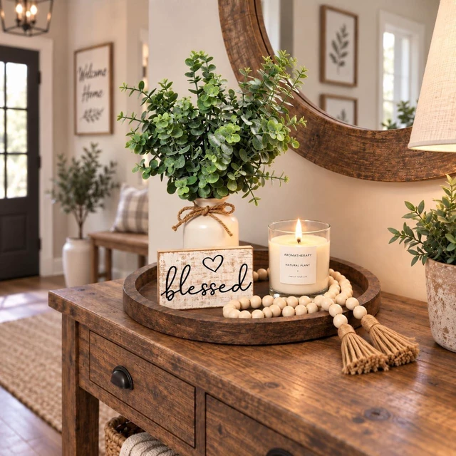 Alt view image 3 of 7 - Rustic Modern Farmhouse Decor Set of 6 for Your Living Room