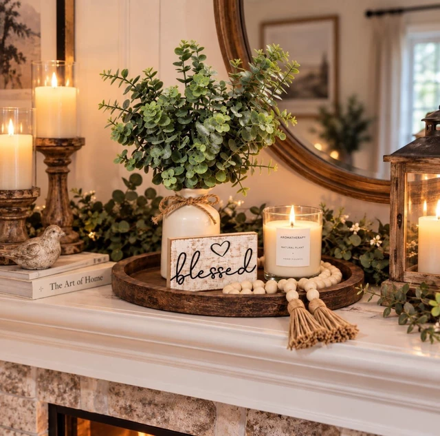 Alt view image 4 of 7 - Rustic Modern Farmhouse Decor Set of 6 for Your Living Room