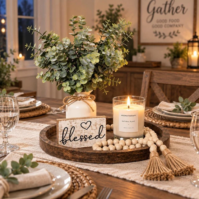 Alt view image 6 of 7 - Rustic Modern Farmhouse Decor Set of 6 for Your Living Room