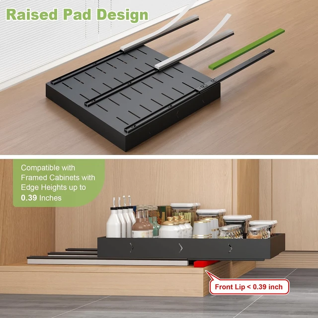 Alt view image 5 of 6 - 2-Pack-Expandable-Pull-Out-Cabinet-Organizers, No Drill Slide Out Drawers