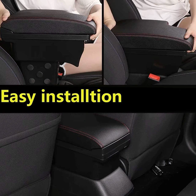 Alt view image 6 of 7 - Center Console Armrest for Nissan Juke 2011-2017,2 USB+1 USB-C Ports