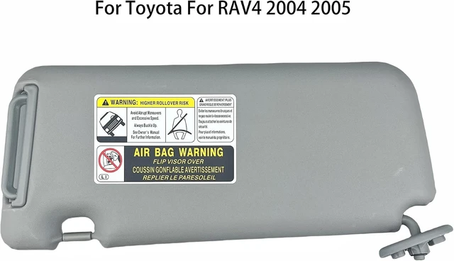 Alt view image 4 of 6 - Sun Visor Pair Only Compatible with Toyota RAV4 2004 2005 (Color Gray)
