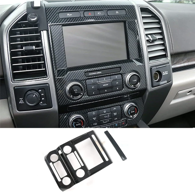Main image of for F150 ABS Carbon Fiber Center Console Navigation GPS Decorative Trim for 2015 2016 2017 2018 Ford F150, 1pc
