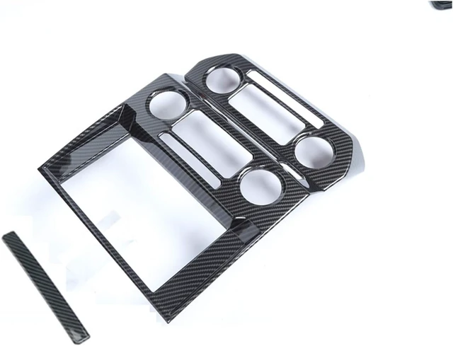 Alt view image 5 of 5 - for F150 ABS Carbon Fiber Center Console Navigation GPS Decorative Trim for 2015 2016 2017 2018 Ford F150, 1pc