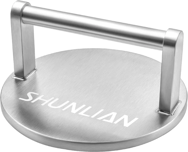 Main image of 3.1lb Smash Burger Press 6" Stainless Steel Burger Smasher Tool