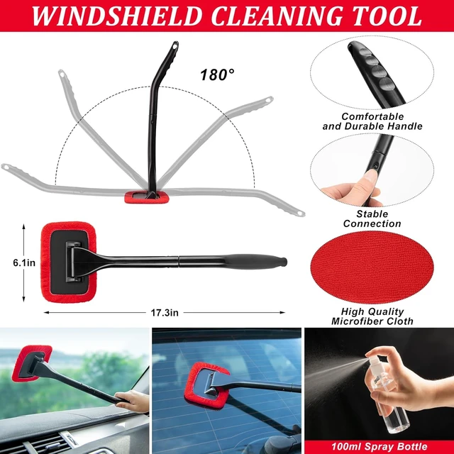 Alt view image 5 of 7 - 46Pcs Car Wash Cleaning Kit with Foam Gun Sprayer Detailing Brushes Car Vacuum Collapsible Bucket Windshield Cleaning Tool Tire Brush Towels Complete Interior Exterior Detailing Set for Car