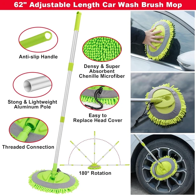 Alt view image 3 of 7 - 40Pcs Car Wash Cleaning Kit with Foam Gun Sprayer Detailing Brushes Wash Mop Windshield Cleaning Tool Tire Brush Towels Complete Interior Exterior Detailing Set for Car