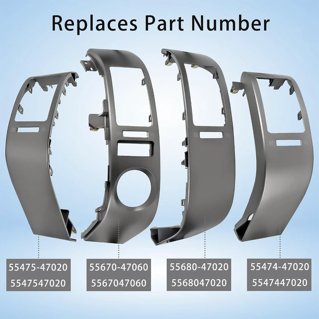 Alt view image 5 of 7 - 4 Pcs A/C Dash Air Vent Trim Panel Fit for Toyota Prius 1.5L 2004-2009
