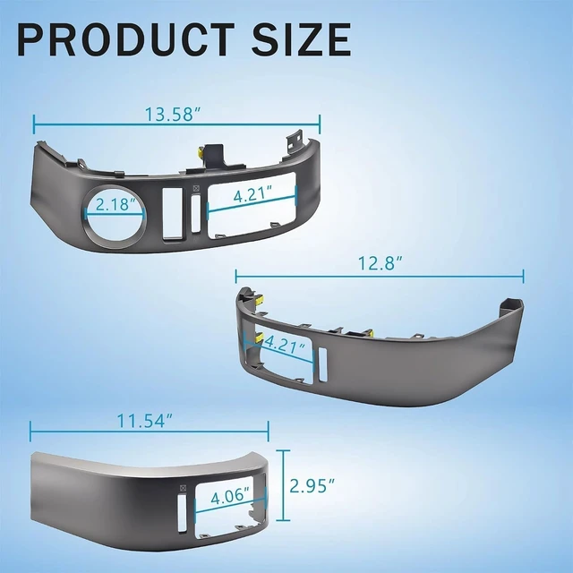 Alt view image 6 of 7 - 4 Pcs A/C Dash Air Vent Trim Panel Fit for Toyota Prius 1.5L 2004-2009