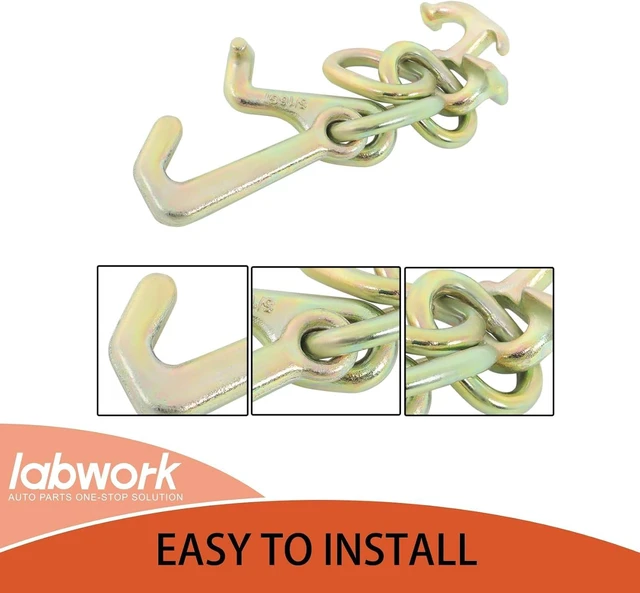 Alt view image 3 of 7 - 4 Pack 5/16 RTJ Cluster Hooks Set G70 Heavy Duty Replacement for Car Hauler Towing Trucks Wrecker