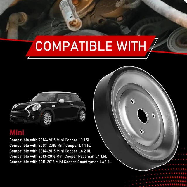 Alt view image 3 of 7 - Drive Belt Tensioner Idler Assembly Compatible with Mini Cooper