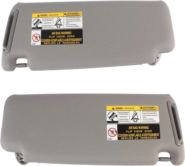 Alt view image 3 of 7 - Left&Right Side Sun Visor Replacement for 4RUNNER Toyota 2010 2011 2012 2013 2014 2015 2016 2017 2018 2019 2020 2021 2022 2023 Sunvisor Replaces 74320-35A91-B1,74310-35B01-B1(Gray)