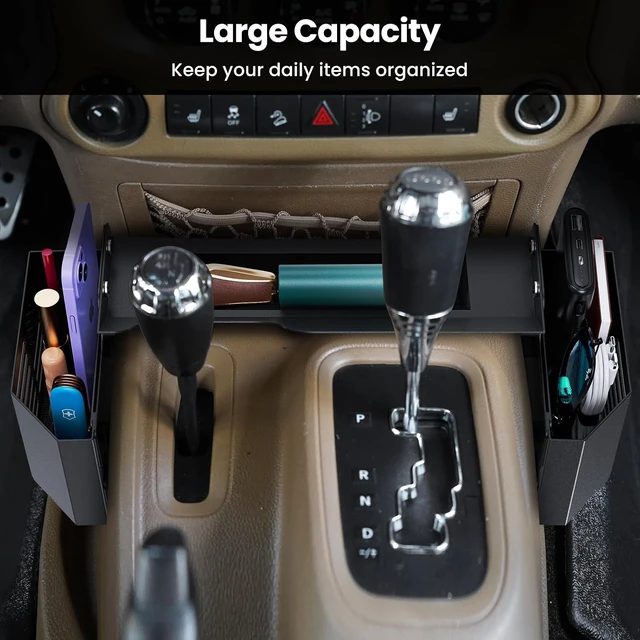 Alt view image 4 of 7 - Metal Magnetic Center Console Organizer for Jeep Wrangler JK JKU