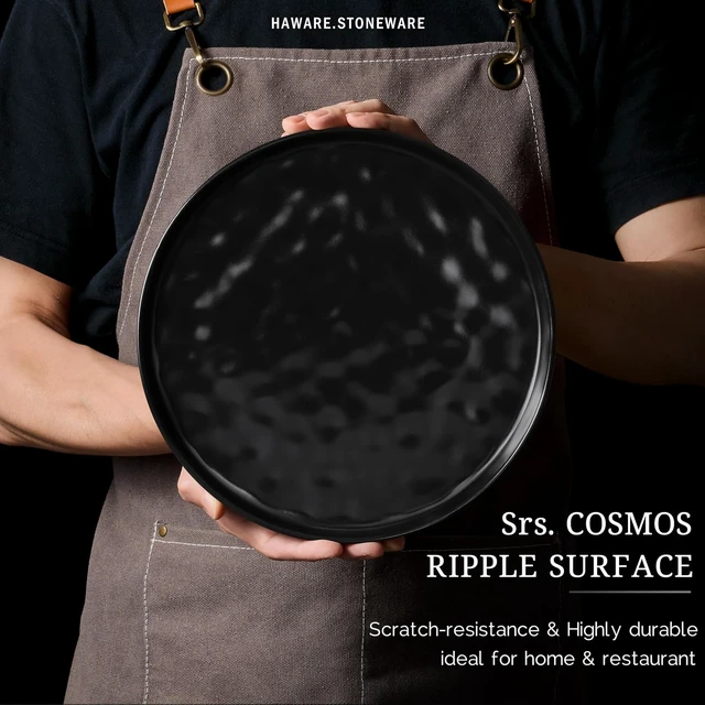 Alt view image 6 of 7 - Dinnerware Sets, 12-Piece Plates and Bowls Set, Matte Black