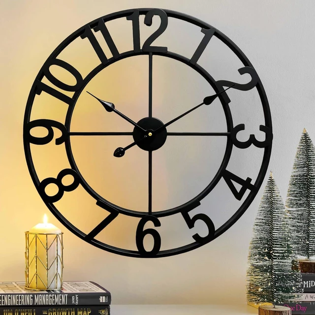 Main image of Silent 24 Inch Wall Clocks for Living Room Decor,Arabic Numeral
