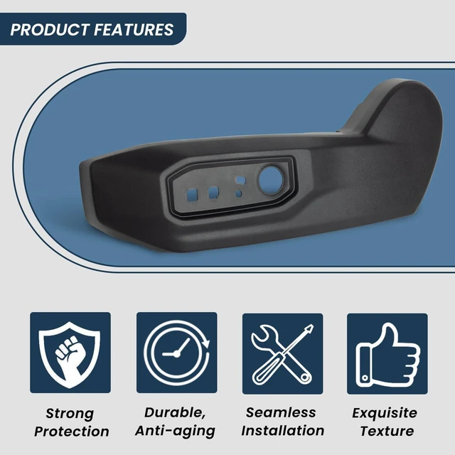 Alt view image 2 of 6 - Driver Seat Trim Panel Compatible with 2022-2026 Toyota Tundra Sequoia Without Lumbar Support Left Seat Track Cover Recline Side Cushion Shield Replaces 71812-0C241-C0 71812-0C242-C0