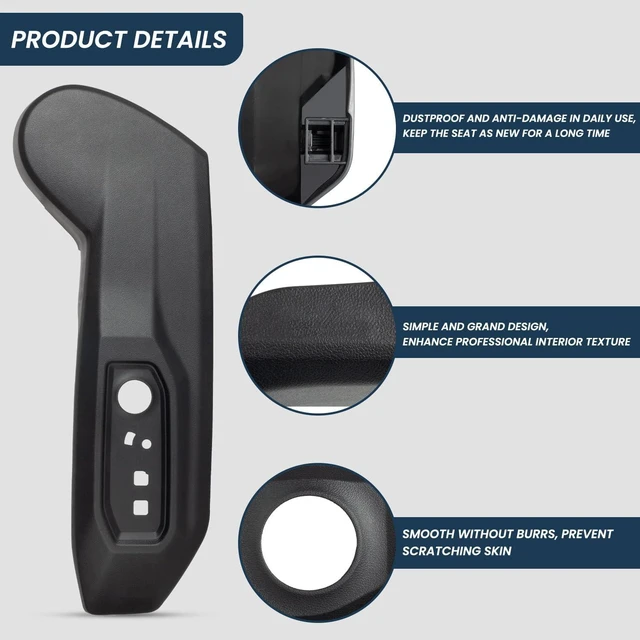 Alt view image 5 of 6 - Driver Seat Trim Panel Compatible with 2022-2026 Toyota Tundra Sequoia Without Lumbar Support Left Seat Track Cover Recline Side Cushion Shield Replaces 71812-0C241-C0 71812-0C242-C0