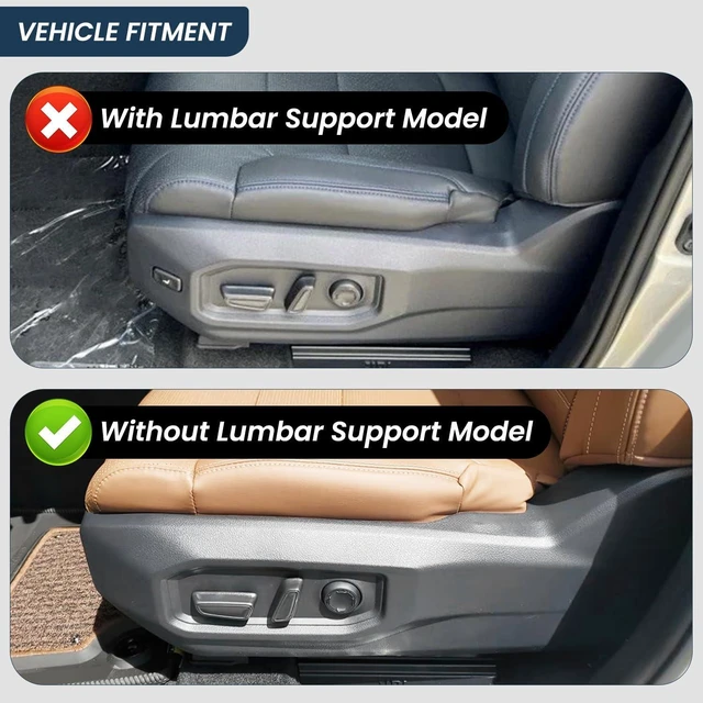 Alt view image 6 of 6 - Driver Seat Trim Panel Compatible with 2022-2026 Toyota Tundra Sequoia Without Lumbar Support Left Seat Track Cover Recline Side Cushion Shield Replaces 71812-0C241-C0 71812-0C242-C0