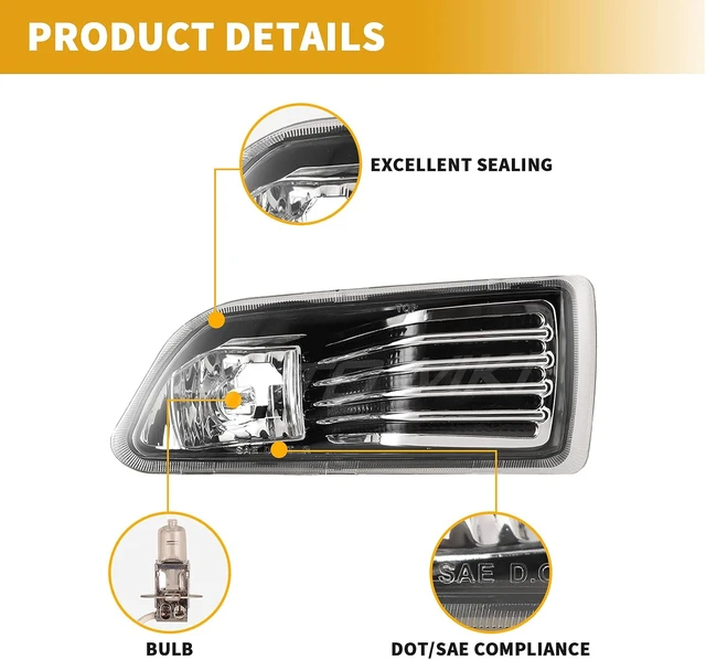 Alt view image 3 of 7 - Pair of Driving Fog Lights Lamp Replacement for 2005-2010 Scion TC