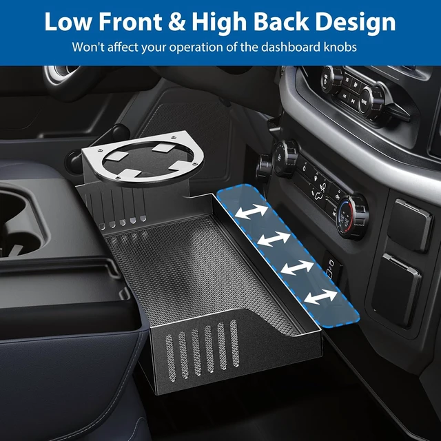 Alt view image 5 of 7 - Metal Headrest Organizer with Cup Holder for Ford F150 F250 F350 2011-2026