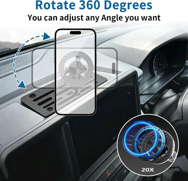 Alt view image 4 of 7 - Magnetic Phone Mount Phone Holder for 2022-2024 Ford Maverick