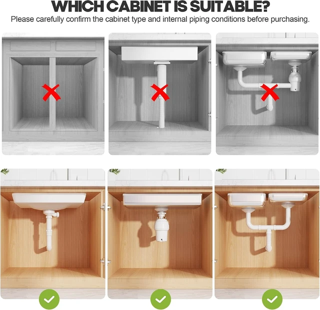 Alt view image 2 of 7 - 1 Pack Expandable Under Sink Organizers And Storage With Upgrade Ball-Bearing Slide Tracks,2-Tier Pull Out Under Cabinet Organizer Height Adjustable,Slide Out Under Sink Drawers-Black(Patent Pending)