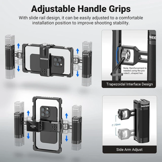 Alt view image 3 of 7 - Upgraded Phone Rig Vlogging Kit, Video Stabilizer, PA009