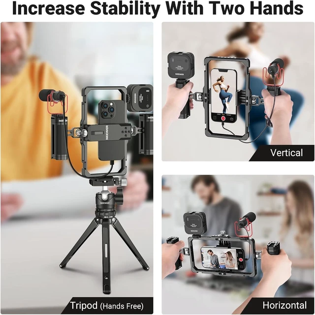 Alt view image 7 of 7 - Upgraded Phone Rig Vlogging Kit, Video Stabilizer, PA009
