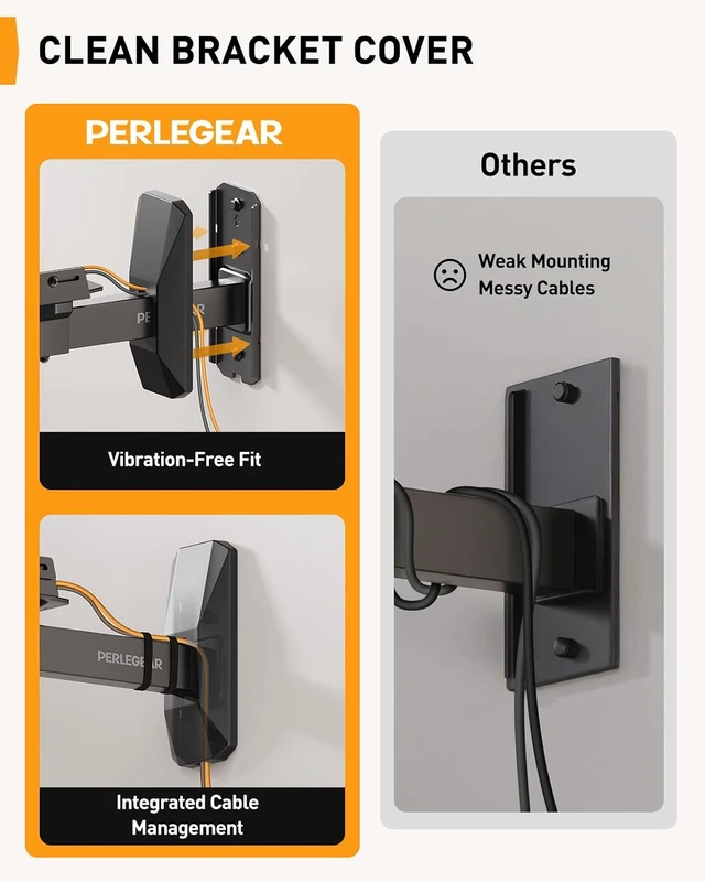 Alt view image 6 of 7 - Speaker Wall Mounts, Bookshelf Speaker Mounting Brackets with Dual Side Stable Clamp Design, Wide Tilt & Swivel Shelf for Large Surrounding Sound Speakers, Up to 55 lbs, 1 Pair