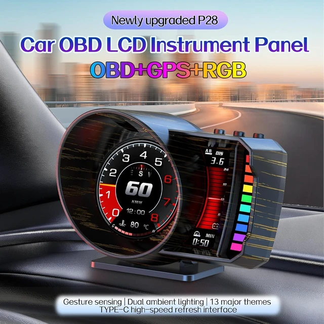 Alt view image 2 of 7 - OBD2 Gauge Display Heads Up Display for Cars,Speedometer for Car