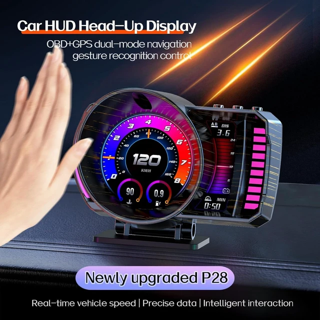 Alt view image 4 of 7 - OBD2 Gauge Display Heads Up Display for Cars,Speedometer for Car