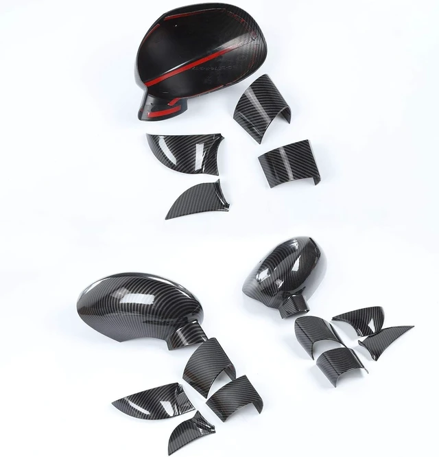 Alt view image 2 of 7 - for Challenger ABS Carbon Fiber Rearview Mirror Cover Side Mirror Trim Shell Cover Decoration Trim for 2009-2026+Dodge Challenger Exterior Accessories,10pcs