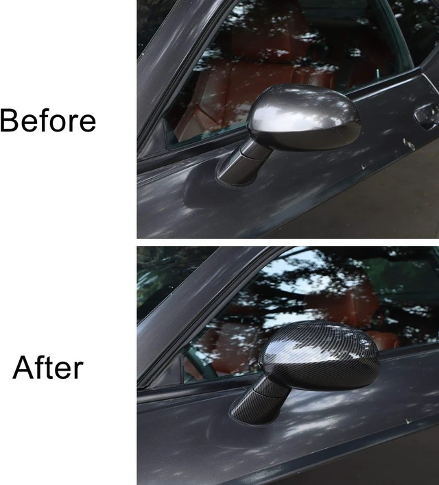 Alt view image 7 of 7 - for Challenger ABS Carbon Fiber Rearview Mirror Cover Side Mirror Trim Shell Cover Decoration Trim for 2009-2026+Dodge Challenger Exterior Accessories,10pcs